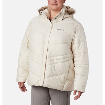 Columbia Peak to Park Insulated Plus Size, Chamarras Creme Para Mujer | 145823-AIY